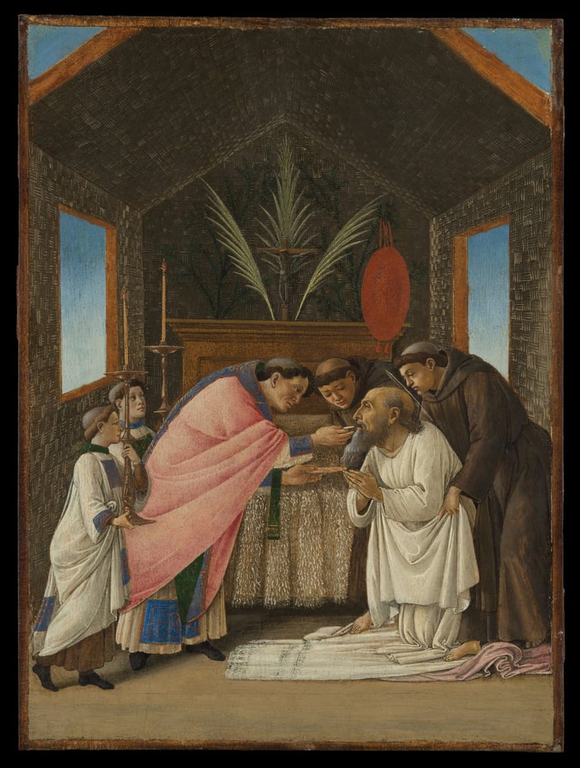 Last Communion of St. Jerome by Botticelli (Alessandro di Mariano Filipepi)