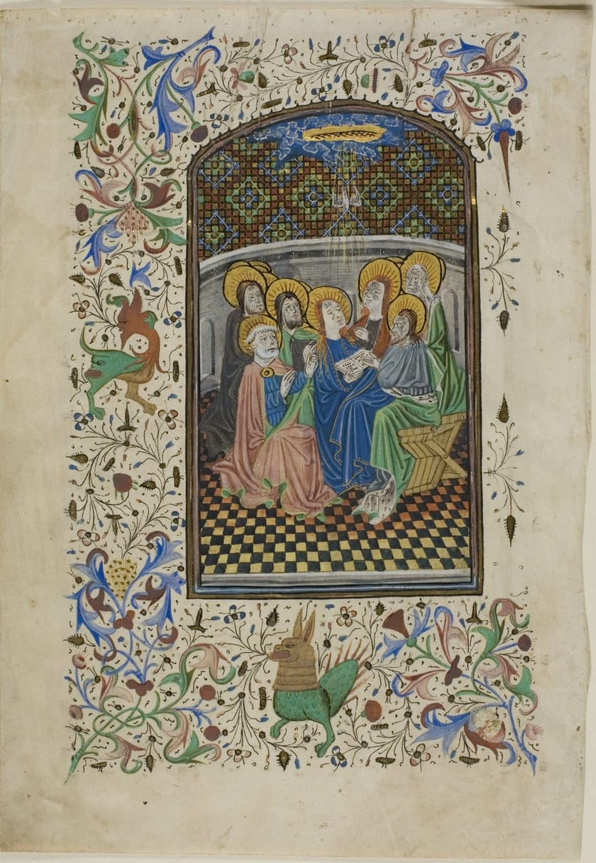 The Pentecost, from a Book of Hours by Unknown